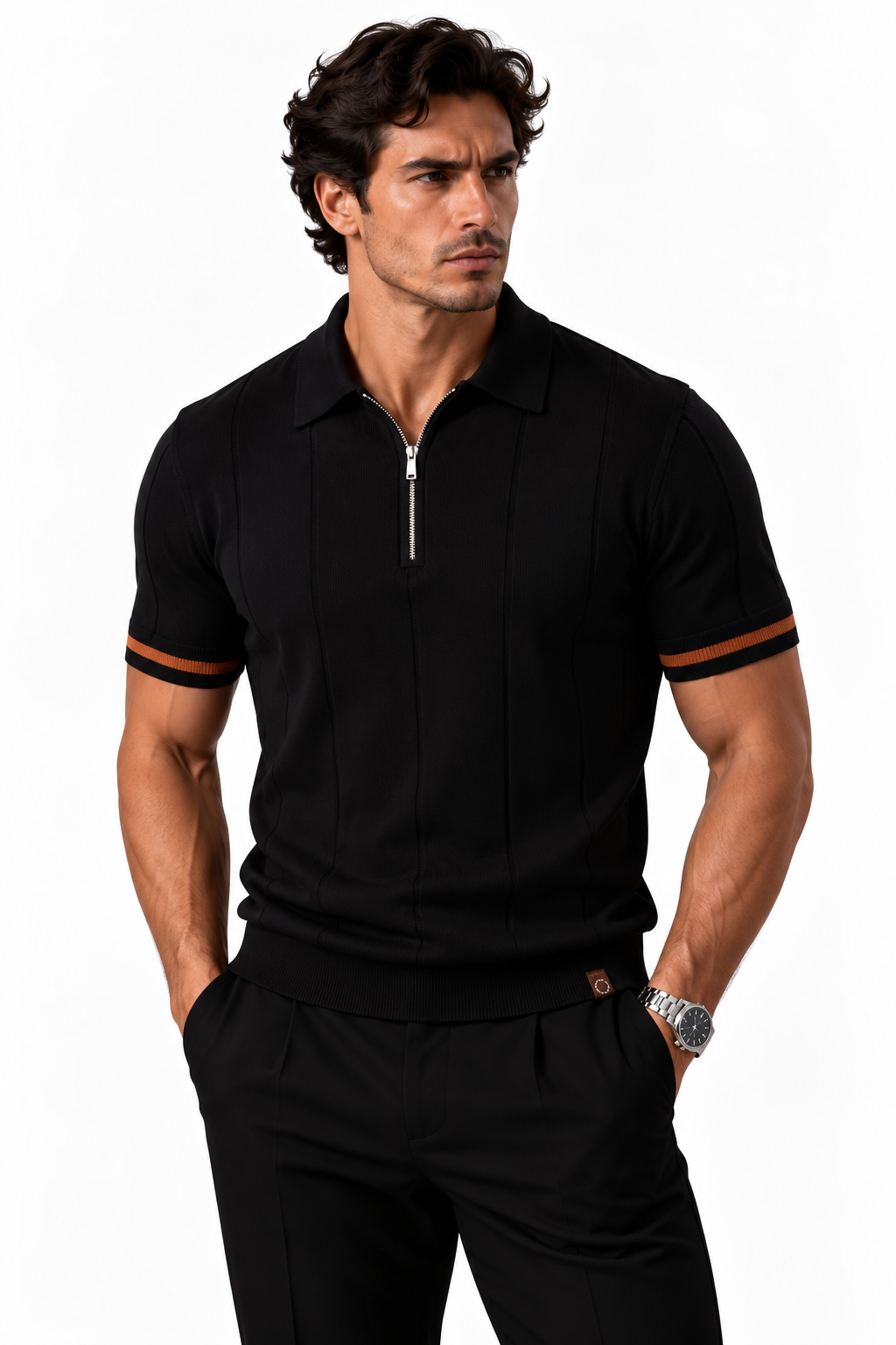 Zip Knit Polo