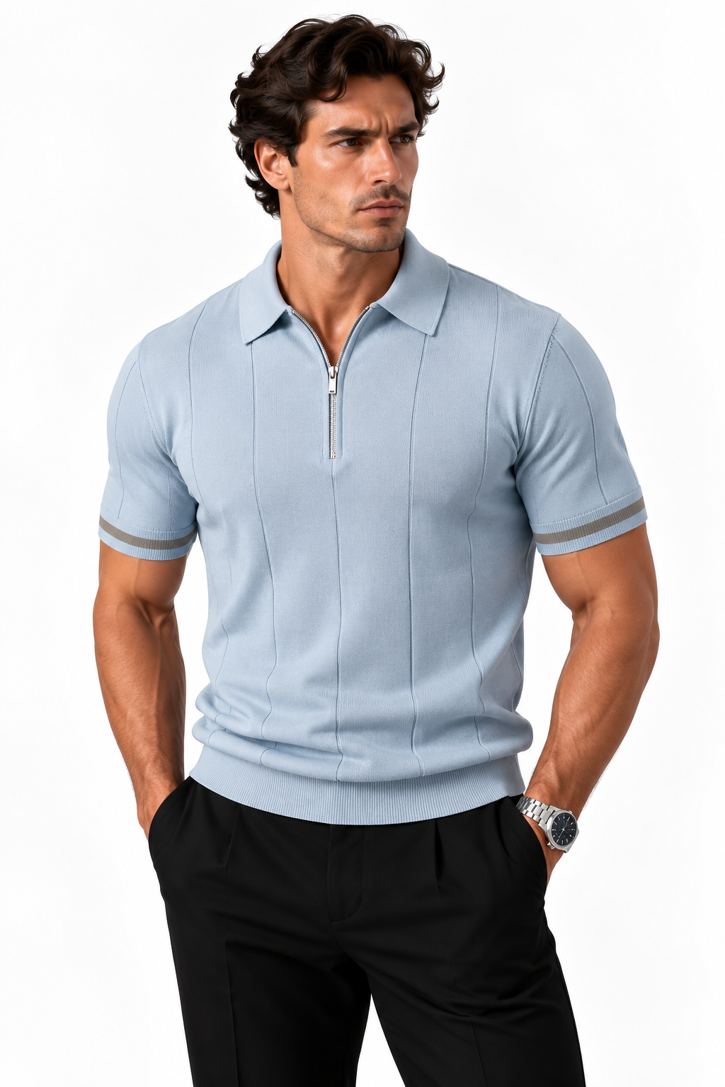 Zip Knit Polo