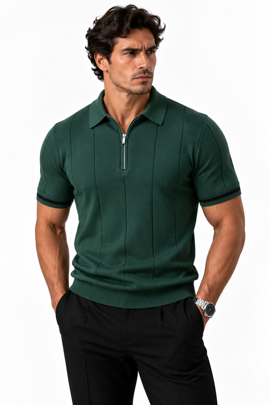Zip Knit Polo